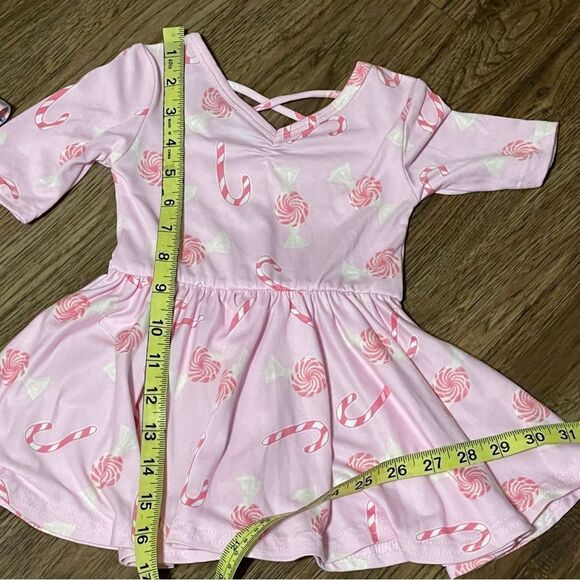 Dot Dot Smile 3 Ballerina Style Holiday Twirl Dresses Pink Size 12-24 Months - Picture 5 of 9